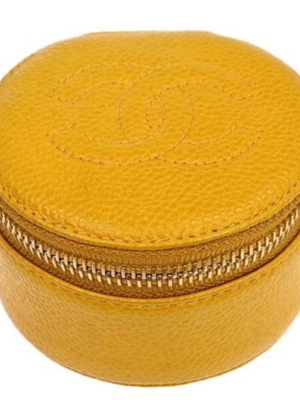 Chanel Yellow Calfskin Jewelry Case Pouch 167492